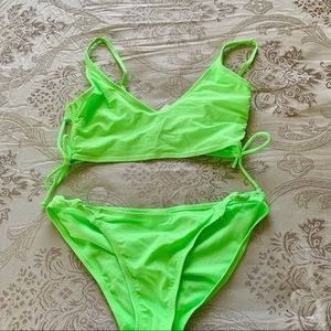 Neon green bikini set!! 💚💚 size M